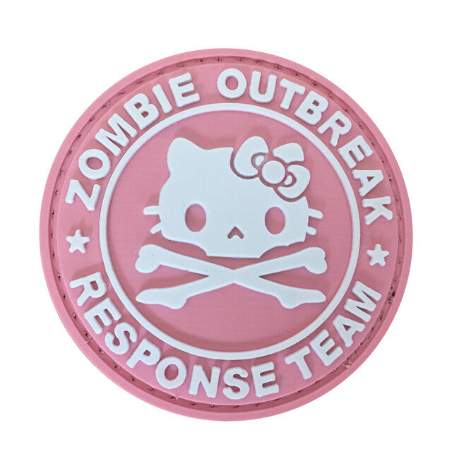 WARAGOD Zombie Outbreak Kitty PVC Applikation, rosa