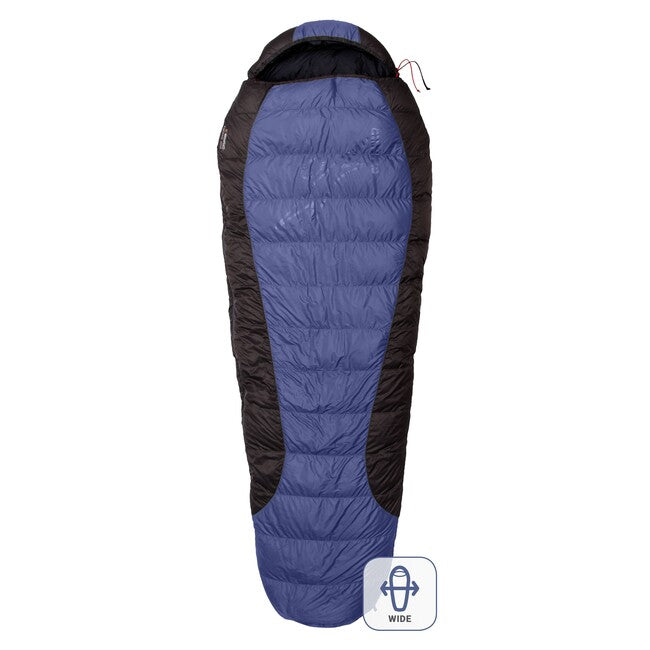 Warmpeace Spacák VIKING 600 195 cm WIDE R, shadow blue/grey/black