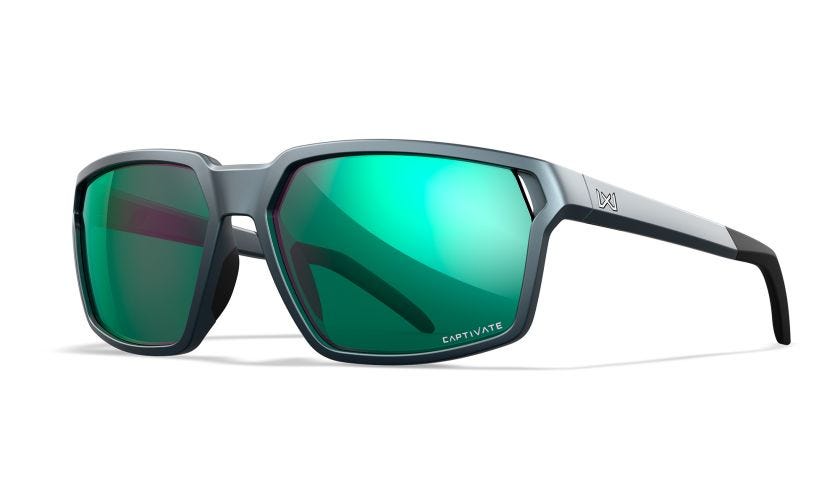 WILEY X Sierra Captivate Sonnenbrille Polarized grüner Spiegel, matte graphite