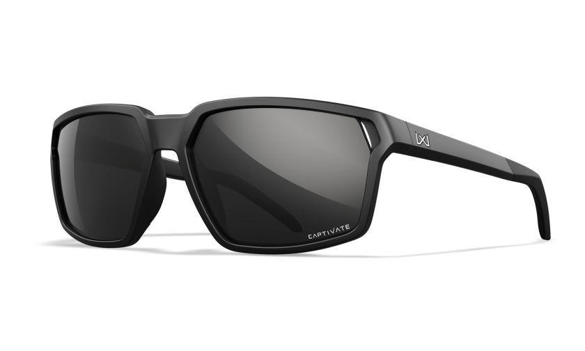 WILEY X Sierra Captivate Polarized schwarzer Spiegel, matte black