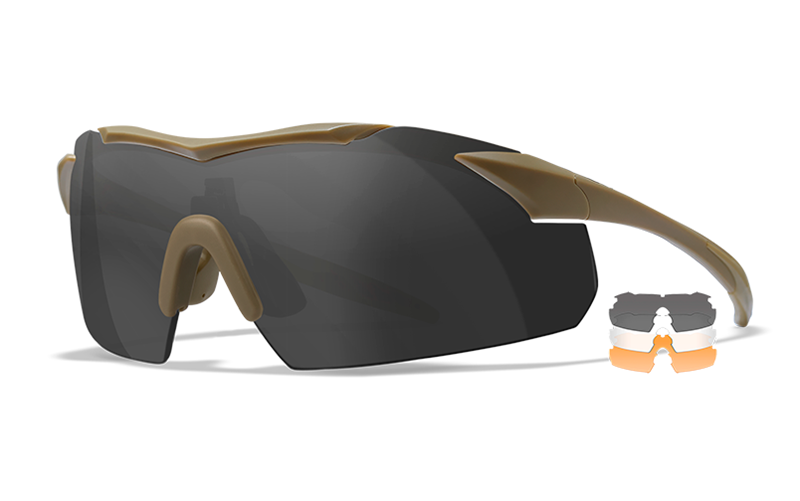 WILEY X VAPOR 2.5 Brille mit austauschbaren Gläsern, braun