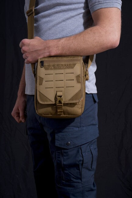 Pentagon Tasche cez rameno Messenger, schwarz