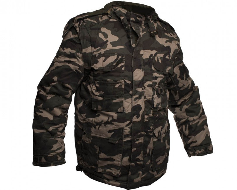 Loshan Jacke Gold Winter- vzor woodland