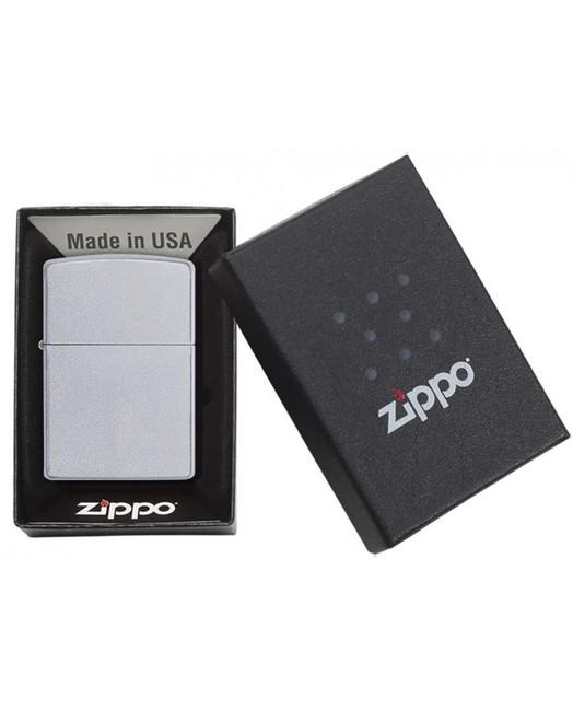 Zippo Satin Chrome Benzine Lighter