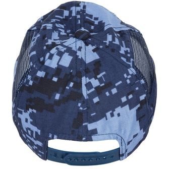 MFH Mütze - größenverstellbar, mit Netzeinsätzen, digital blau