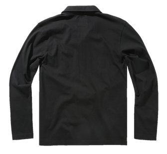 Brandit Willis Langarm-Poloshirt, schwarz