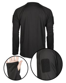 Mil-Tec Taktisches schnell trocknendes T-Shirt mit langen Ärmeln, schwarz