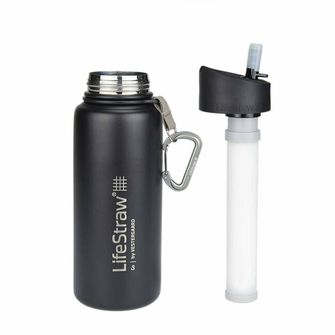 LifeStraw Go Edelstahl-Filterflasche 700ml schwarz