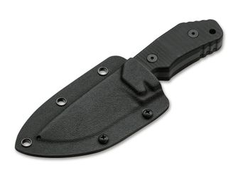 Böker feststehendes Messer mit Scheide, 8 cm, schwarz