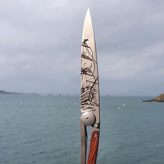 Deejo-Schließmesser Tattoo Corsair coralwood