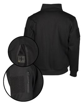 Mil-Tec taktische Sweatshirt ohne Kapuze, schwarz