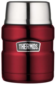 Thermos King Lebensmittelbehälter mit Löffel 0,47 l rot