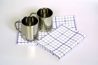 BasicNature Küchentuch Mikrofaser Küchenhandtuch blau 50 x 57 cm