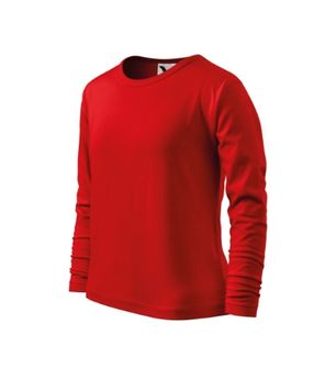 Malfini Fit-T LS Kinder-Langarm-T-Shirt, rot
