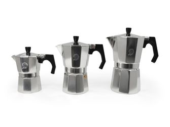 Origin Outdoors Espresso-Kaffeemaschine für 9 Tassen, Edelstahl