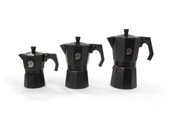 Origin Outdoors Espresso-Kaffeemaschine für 9 Tassen, schwarz