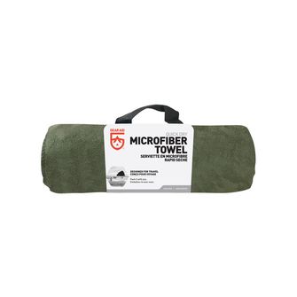 GearAid Microfiber Towel Mikrofaser-Handtücher mit antibakterieller Behandlung und Netztasche 75 x 120 cm moss