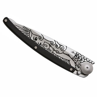 Deejo-Schließmesser Tattoo ebony wood Mermaid