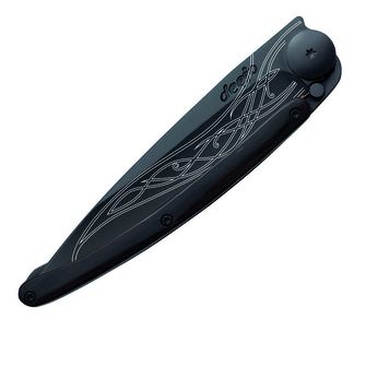 Deejo-Schließmesser Black Tattoo Ebenholzklinge Elven blade