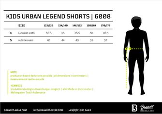 Brandit Kinder-Shorts Urban Legend, schwarz