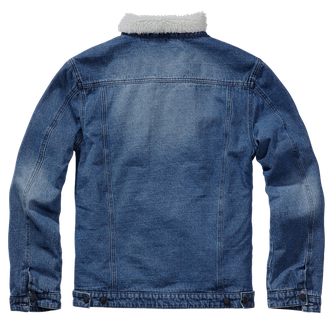 Brandit Sherpa Denim-Jacke mit Pelz, blau