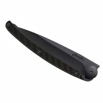 Deejo-Schließmesser black Carbon