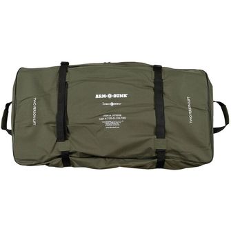 Disc-O-Bed-Klappliege mit Arm-O-Bunk-Seitentasche, OD-Grün