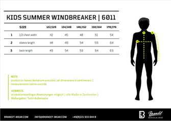 Brandit Kids Sommer Frontzip Windbreaker Jacke, Schwarz