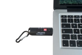 BasicNature USB LED Schlüsselanhänger schwarz