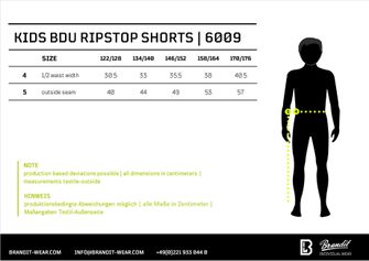 Brandit Kinder BDU Ripstop Shorts, darkcamo