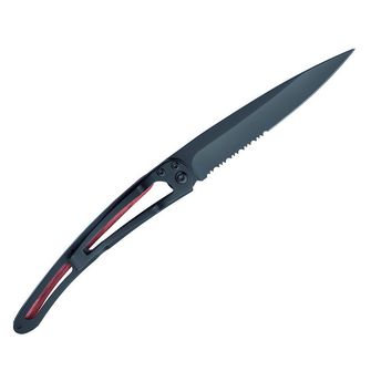 Deejo-Schließmesser Serration aus schwarzem Korallenholz