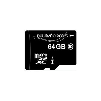 NUM´AXES 64GB Micro SDHC Karte Class 10 mit Adapter