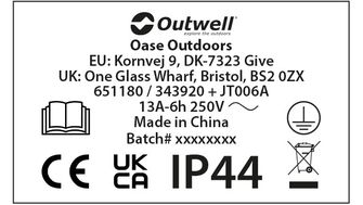 Outwell Konversionsstecker Opus 0.3 Mtr. - UK