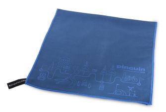 Pinguin Micro Handtuch Karte 40 x 80 cm, Blau