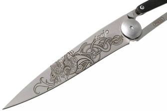 Deejo-Schließmesser Tattoo Viking ebony wood