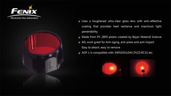 filter pre baterky Fenix AOF-M červený detaily produktu 