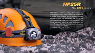 Wiederaufladbare Kopflampe Fenix HP25R