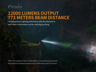Leistungsstarke Taschenlampe Fenix LR40R