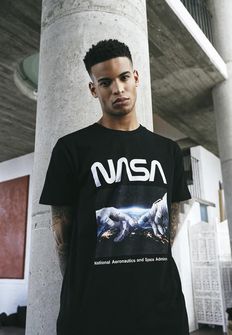 NASA Herren-T-Shirt Astronaut Hands, schwarz