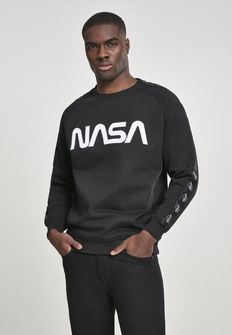 NASA Wormlogo Rocket Herrensweatshirt, schwarz