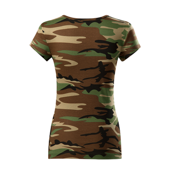 DRAGOWA Damen Kurzshirt punisher, camouflage 150g/m2