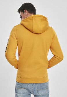 HEATHERGREY - NASA Southpole Herrensweatshirt mit Reißverschluss und Kapuze, dunkelgelb