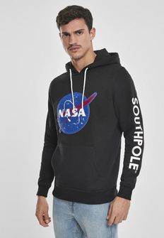 NASA Southpole Insignia Logo Herrensweatshirt mit Kapuze, schwarz
