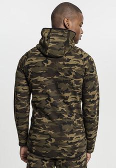 Urban Classics Herren-Camouflage-Sweatshirt mit Reißverschluss, wood camo