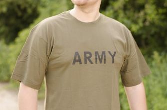 MFH T-Shirt mit Aufschrift Army, olive, 160g/m2