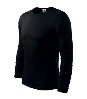 Malfini Fit-T langärmliges T-Shirt, schwarz, 160g/m2