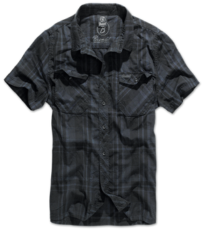 Brandit Roadstar Kurzarmhemd, schwarz-blau