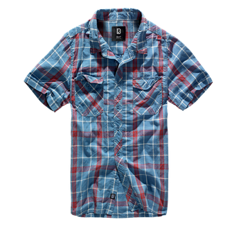 Brandit Roadstar Kurzarm-Shirt, rot/blau