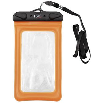 Fox Outdoor Wasserdichte Smartphone-Hülle, transparent, orange