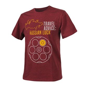 Helikon-Tex T-Shirt (Travel Advice: Russian Luck) - Melange Rot